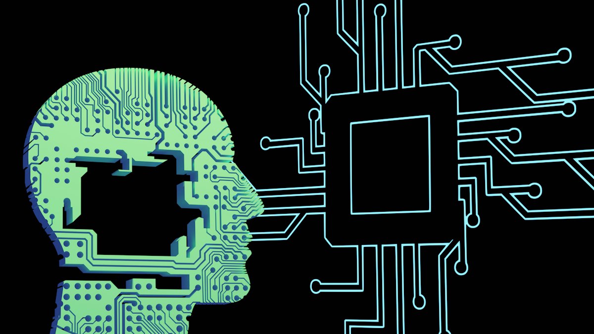 Chip electrónico con la forma de un cerebro