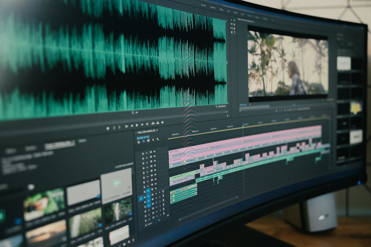 Línea de tiempo de un programa de edición de video